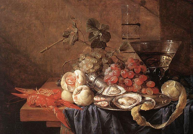 Jan Davidz de Heem Fruits and Pieces of Seafood China oil painting art